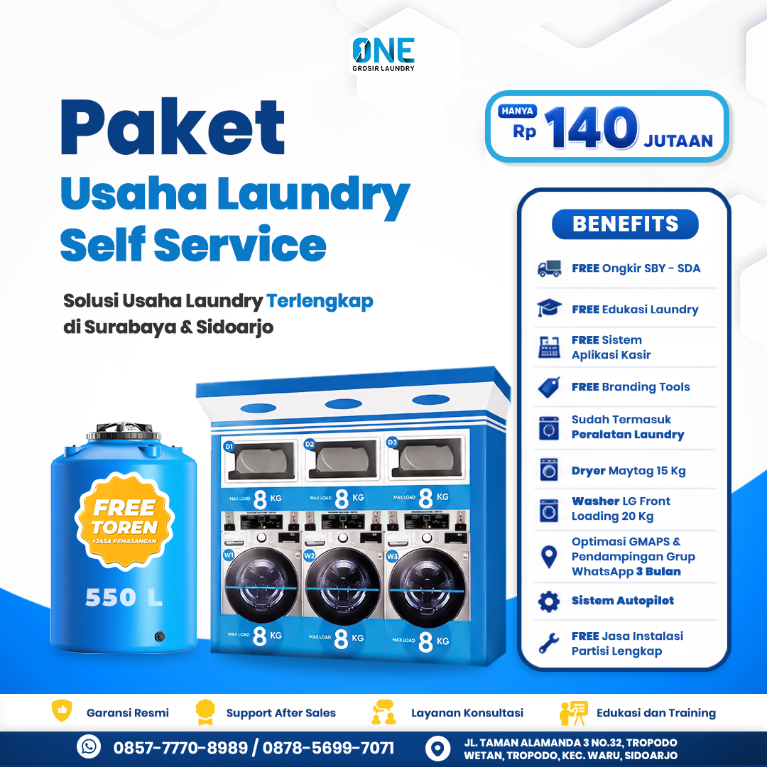 paket usaha laundry self service